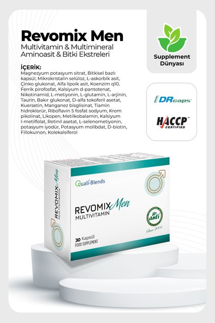Revomix Men ( Erkeklere Özel Multivitamin Mineral Ve Aminoasit Takviyesi )