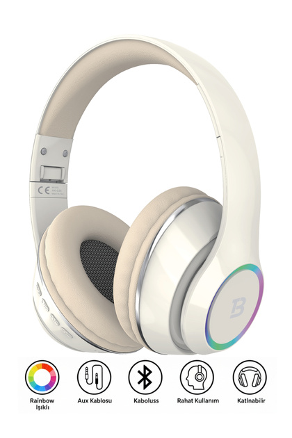 Kablosuz Kulaküstü Bluetooth Kulaklık Stereo-Mikrofon-aux HK-035