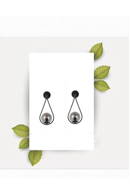 Drop Wall Lamp Smoked Glass 2pcs