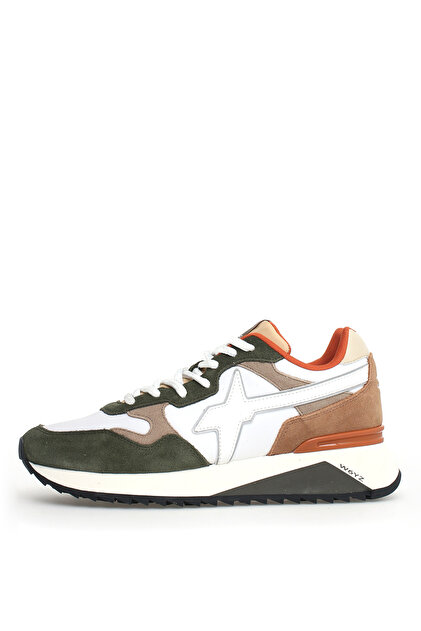 W6YZ Beyaz-Haki-Turuncu Erkek süet Sneaker YAK-M - Fiyatı, Yorumları