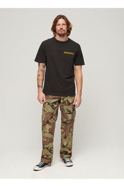 Bisiklet Yaka Baskılı Antrasit Erkek T-Shirt M1011896B06A_TATTOO GRAPHIC LOOSE T