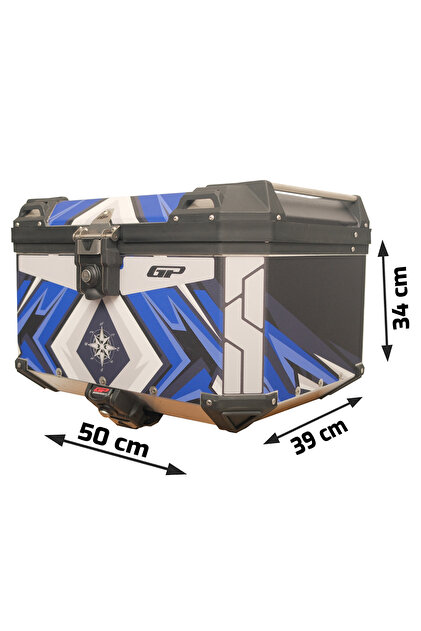 GP KOMPOZİT DSN08 Universal 57 lt Desenli Alüminyum Motosiklet