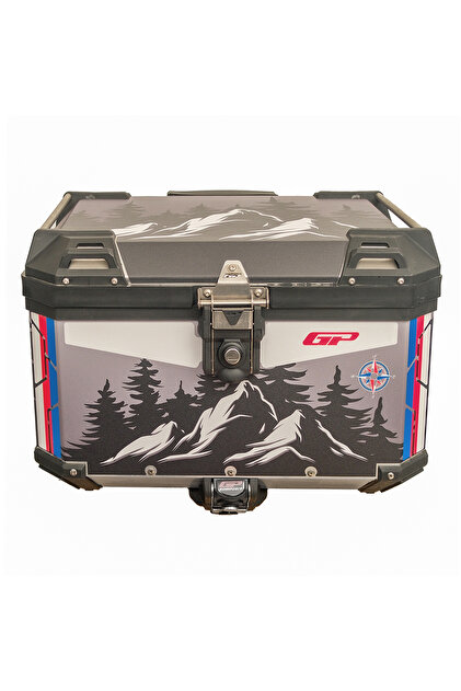 GP KOMPOZİT DSN06 Universal 57 lt Desenli Alüminyum Motosiklet