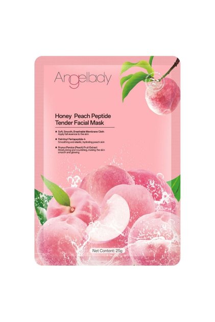 Mască facială Angellady® cu Piersică & Peptide | Hidratare, luminozitate și elasticitate