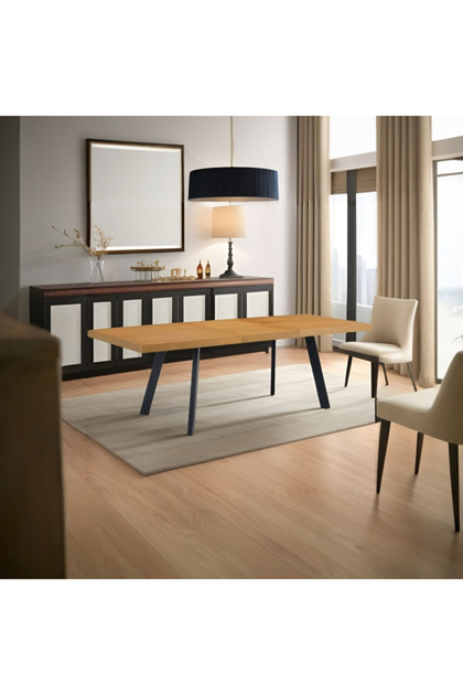 Modern Design Veneer Extension Rectangular Table