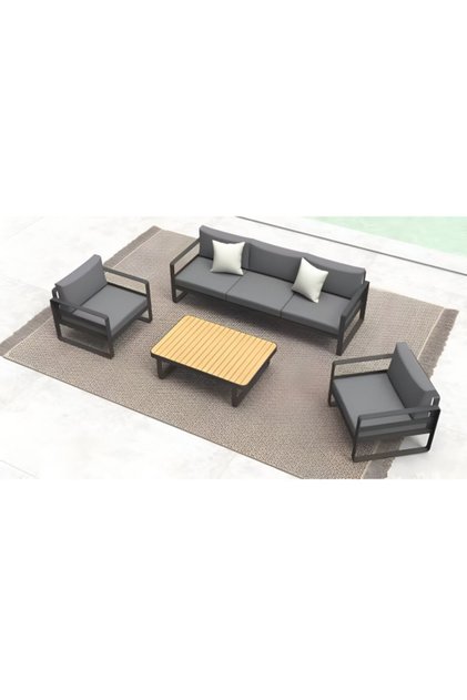 Cube 4-Piece 5-Seater Outdoor Aluminium Seating Set