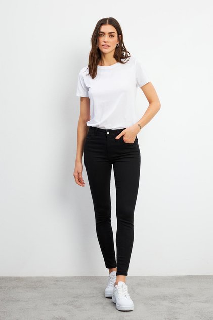 Kadın Gabriella Party Black Skinny Jean Pantolon - Party Black