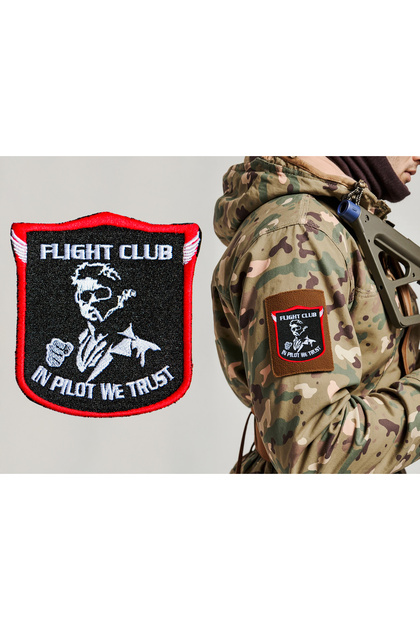 Fight Club / We Trust Pilota Embroidery Coat of Arms, Patch, Badge Model, Domestic Production