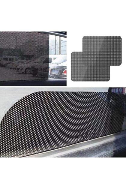 Set of 2 car sunshades, Zola, for side windows, electrostatic, 38x42 cm, black