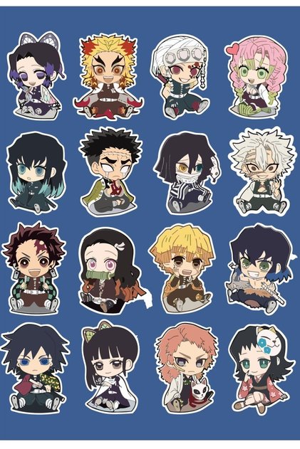 Demon Slayer Sticker Set | Laptop Agenda Notebook Tablet Phone Notebook Sticker Bullet Journal