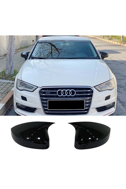 Audi A3 8V Batman Yarasa Ayna Kapağı Parlak Siyah ABS 2012 2013 2014 2015 2016 2017 2018 2019