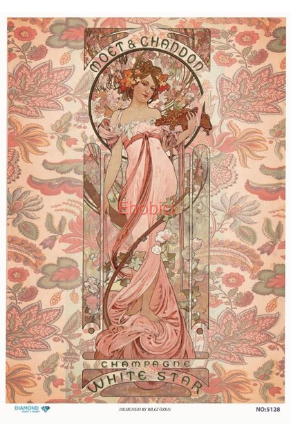 Diamond Rice Decoupage Paper - 5128