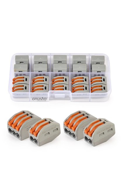 Set de 20 de conectori rapizi cu pârghie pentru instalații electrice cu 2 și 3 pini, tip 222