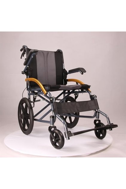 Lightweight wheelchair with seat for the disabled, special needs and limited mobility, elderly walker