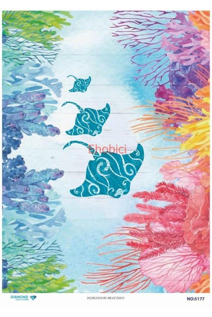 Diamond Rice Decoupage Paper - 5177