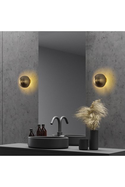 Fungal Rustik Metal Sıvama Tekli Duvar Aplik Çap 16cm,Eskitme Model Ambiyans Aydınlatma FUNGAL-13361