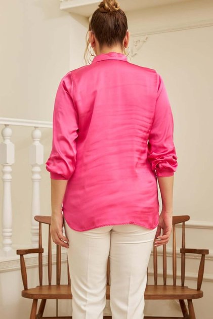Gamze Fashion Boutique Plus Size Satin Shirt