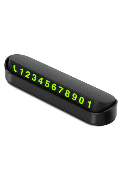 Suport numar telefon Flippy, afisaj parcare numar telefon/parcare temporara, Negru