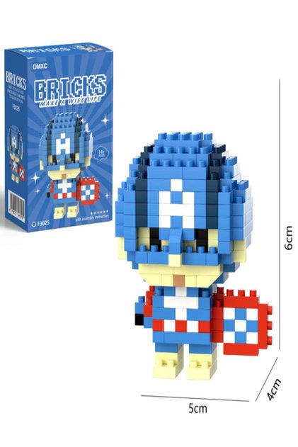 Bricks Captain America Mini Blok Figür 🧩 160 Parça | Mikro Puzzle ...