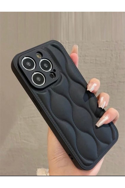 iPhone 14 Pro Max 3D Falgali Embosed Black Case