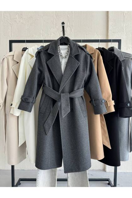 Kadın Oversize Kaşe Kaban