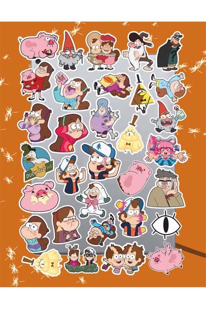 Gravity Falls Series 2 Sticker Set | Laptop Agenda Notebook Tablet Phone Notebook Sticker Journal
