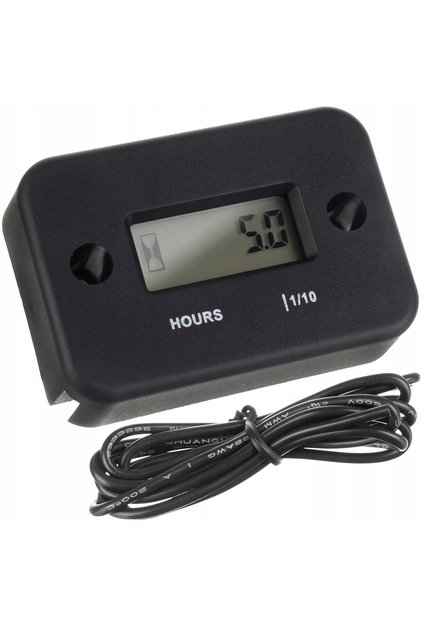 Operating hours and rev counter for petrol, 2 and 4 piston combustion engines