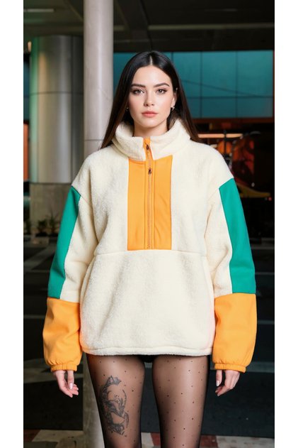 Oversıze renk karışımlı welsoft ve 3iplik kanguru cepli sweat oversıze hoodie swearshirt