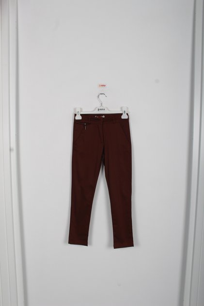 Girl's Zipper Pocket Detailed Trousers