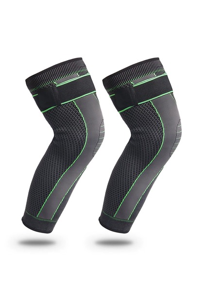 2-Pack Orthopedic Knee Protector Non-Slip Long Knee Brace Calf Protector Support Pad