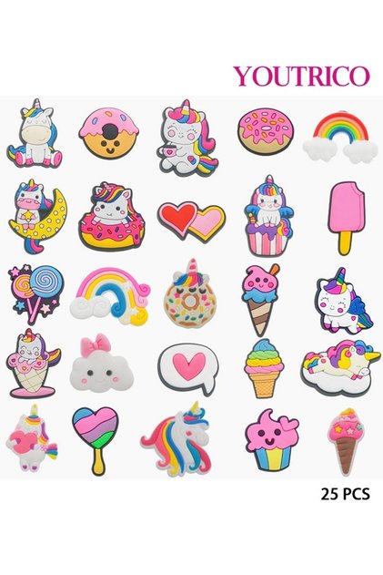 Colorful Cartoon Jibbitz Charms - PVC Slipper Ornament Set
