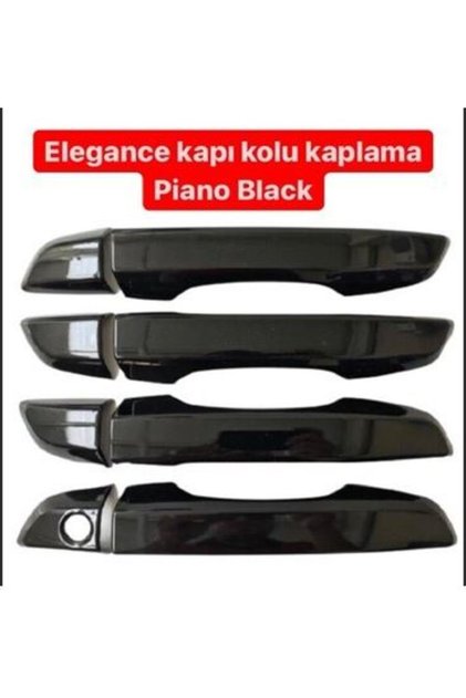 CİVİC FC5 İÇİN UYUMLU DIŞ KAPI KOLU PİANO BLACK PARLAK SİYAH 2016-2021