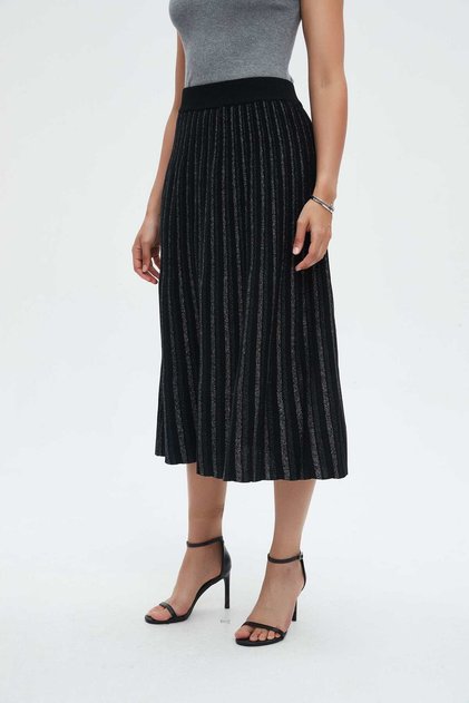 Polka Dot Midi Skirt with Ruffles