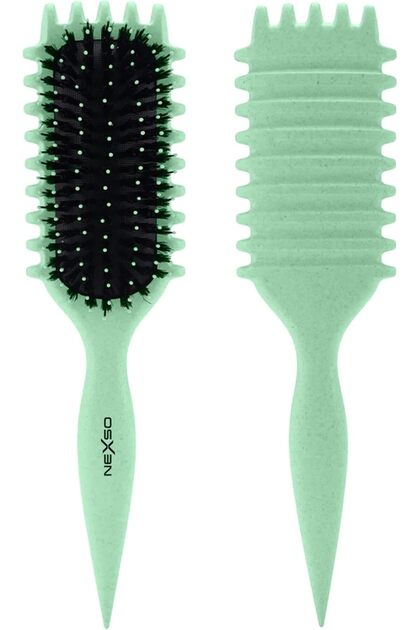 Curl Defining Hair Brush for Curly Hair – Heat-Resistant, Detangling, Green