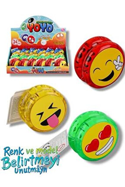 SAZE KZL-2025-2 Işıklı Emojili Yoyo Eğlenceli Oyuncak (Ürün Tek
