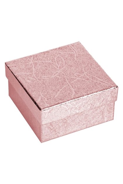 Cutie de carton cu folie roz-aurie, 0,325 l (8,5 x 8,5 x 4,5 cm)