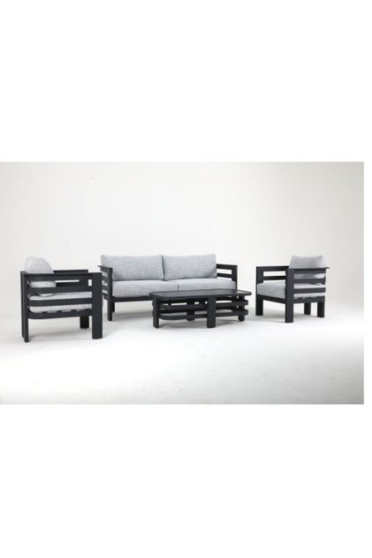 4-Piece 4-Seater Outdoor Aluminium Seating Set with Coffee Table