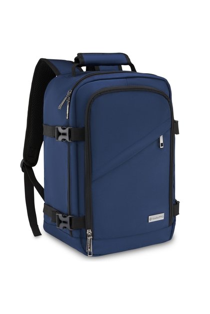Rucsac calatorie, Albastru, Voiaj, Bagaj de mana cabina, 40x20x25cm, Wizz Air/ Ryanair, 10kg, ZG997