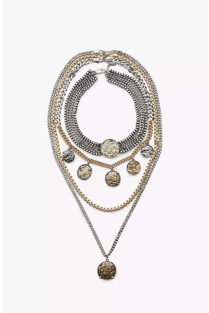 ZR Model Disc 3-Piece Necklace Set (44+53+70+84cm)