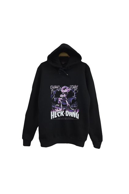 Murder Drones Printed Unisex 100% Cotton Hooded Black Sweatshirt
