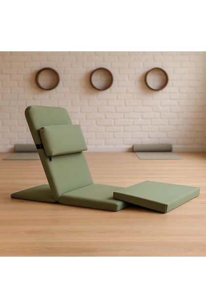 Ayrılabilir Çift Minderli Backjack Meditasyon Sandalyesi Destekli Yer Minderi