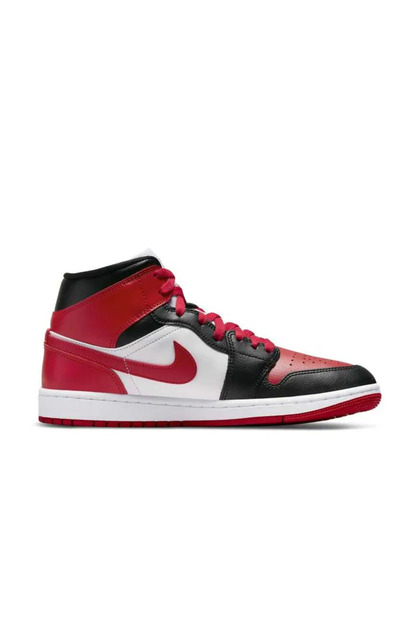 Air Jordan 1 Mid Bred Toe (w) Kadın Spor Ayakkabı