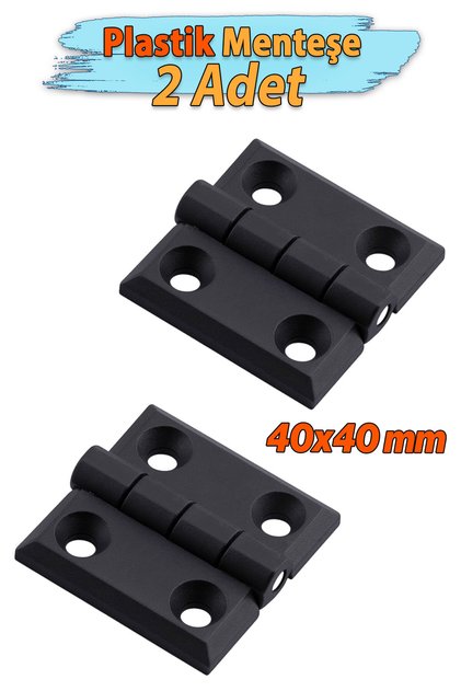 Plastik Yaprak Menteşesi 40x40 mm Dayanıklı 2 Adet Set Dolap Çekmece Kapak Kapağı Mobilya Menteşe