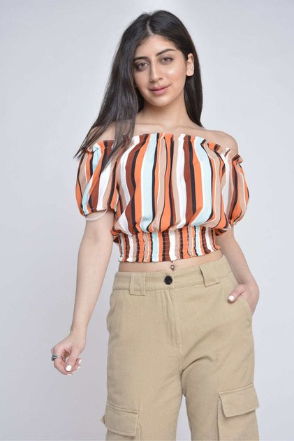 Off-Shoulder Cropped Top