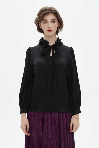 Solid Long-Sleeve Top