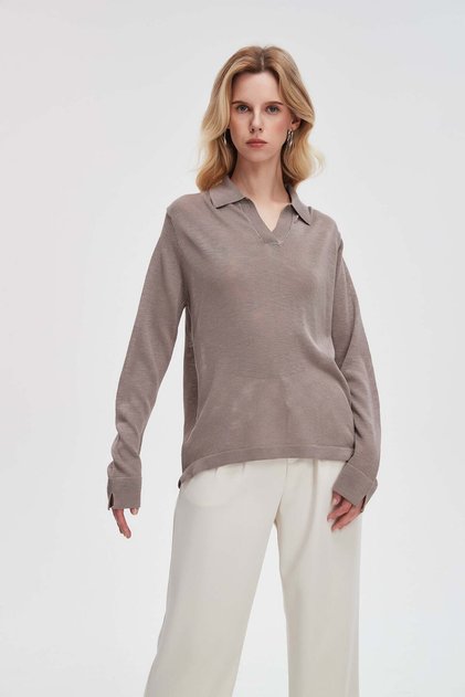 Solid Long-Sleeve Top