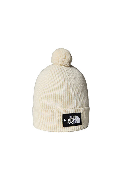 The North Face Tnf Logo Box Pom Beanie Bere NF0A8CHFQLI1 Beyaz