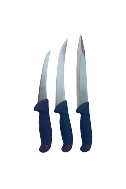 Set 3 Cutite Profesionale pentru Macelarie – Transat, Filetat, Taiere – Otel Inoxidabil