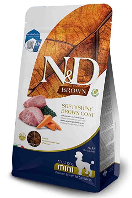 N & D Brown Kuzu Havuç Patates ve Spirulina Küçük Irk Yetişkin