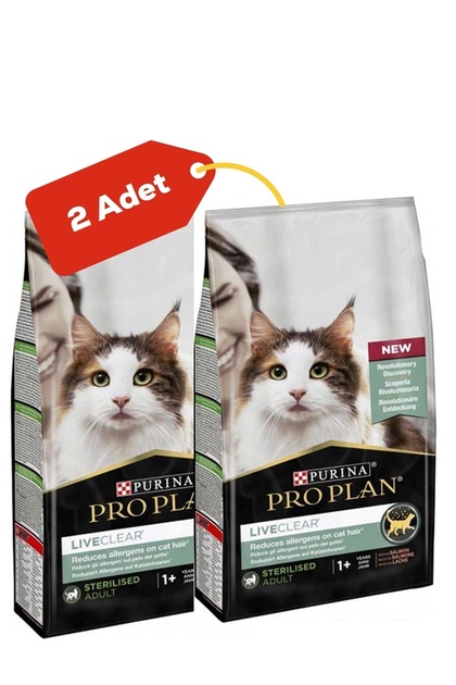 Pro Plan Proplan liveclear reduces allergens an cat hair Somonlu